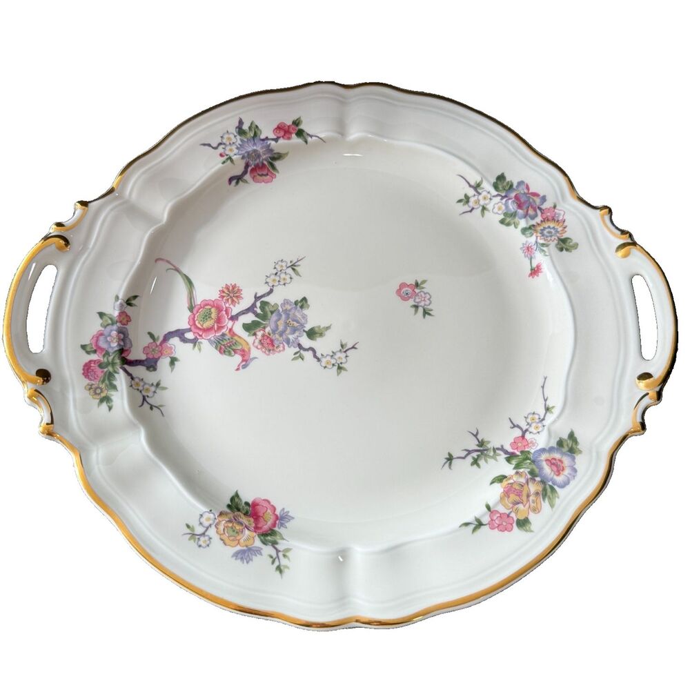 Bernardaud BENGALI (CREAM, REGENCE) Cake Plate GREAT CONDITION